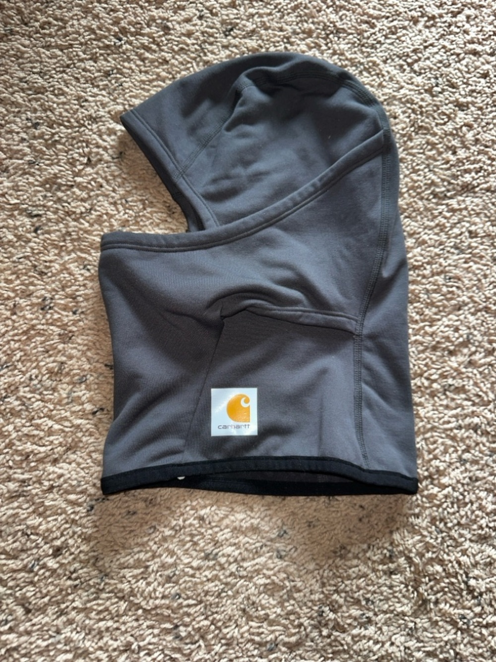 Carhartt Gray Hooded Face Mask Balaclava with Logo Patch